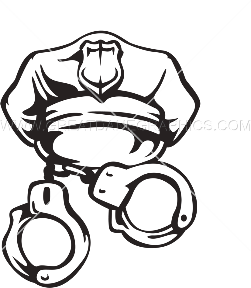 Police Officer Handcuffs Illustration PNG image