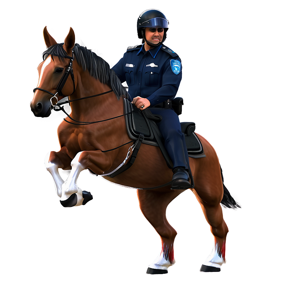 Police Officer On Horseback Png Jvf76 PNG image