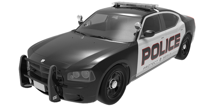 Police Patrol Car3 D Model PNG image