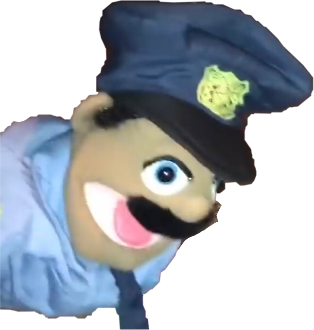 Police Puppet Character PNG image