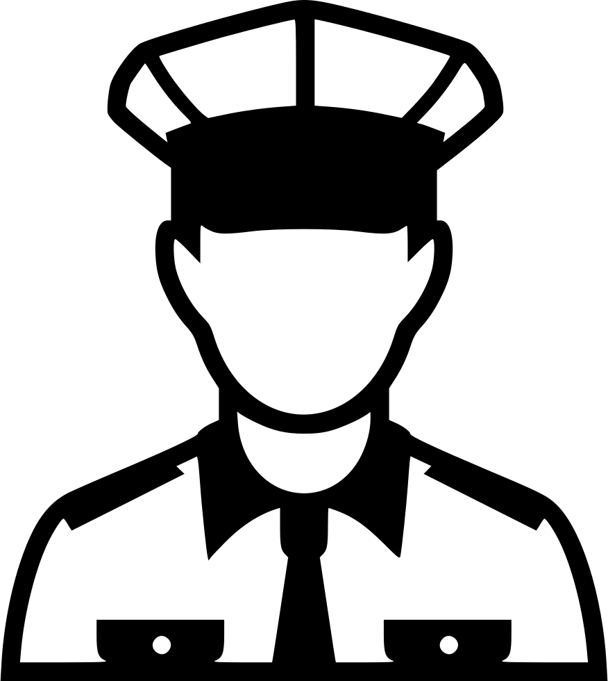 Policeman Silhouette Icon PNG image