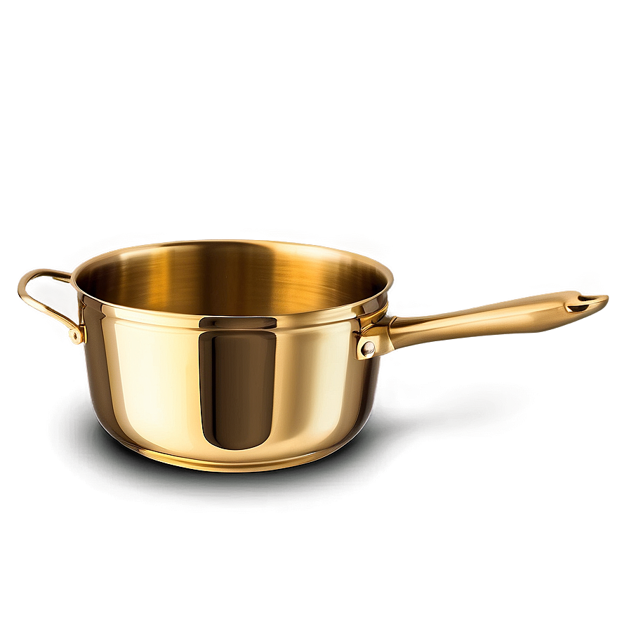 Polished Brass Cooking Pot Png 06122024 PNG image