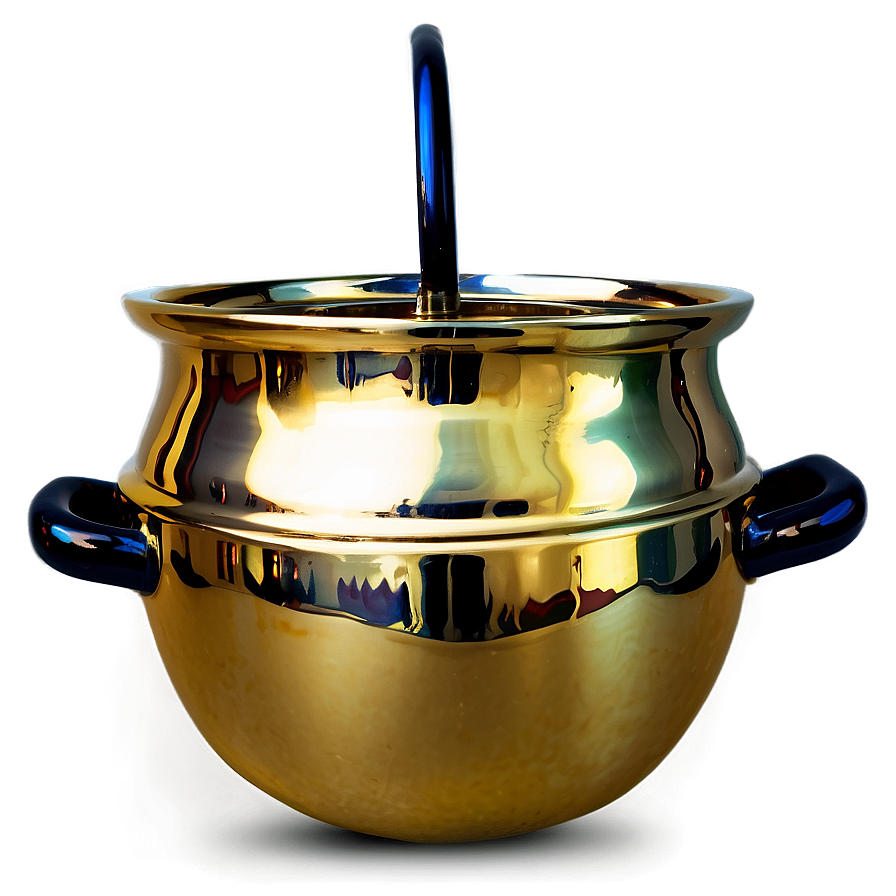 Polished Brass Cooking Pot Png Luv PNG image