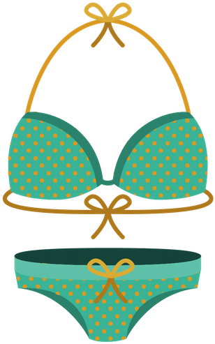 Polka Dot Bikini Illustration PNG image