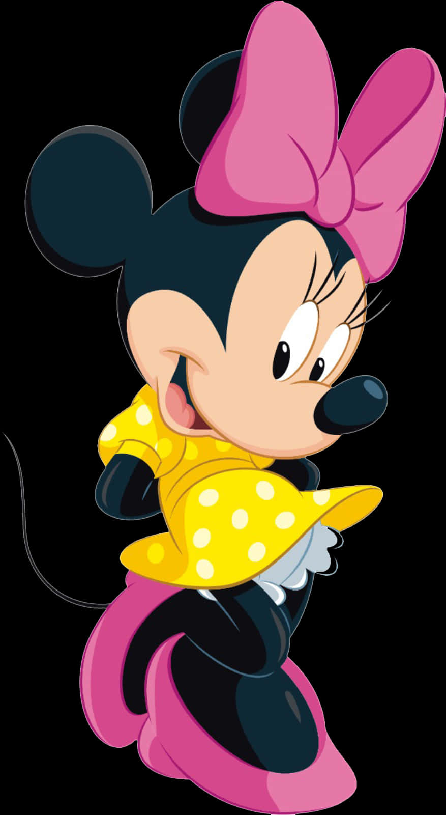 Polka Dot Bow Mouse Character PNG image