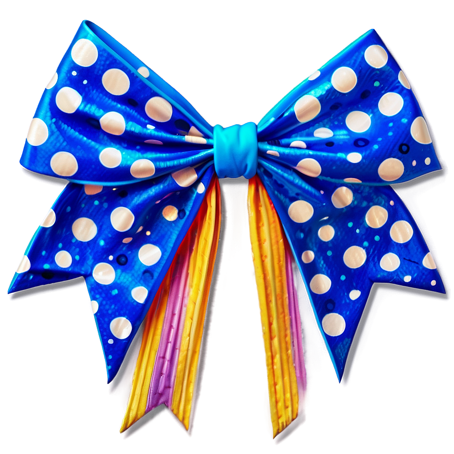 Polka Dot Cheer Bow Png 06212024 PNG image