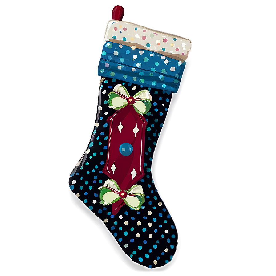 Polka Dot Christmas Stocking Png Qpt99 PNG image