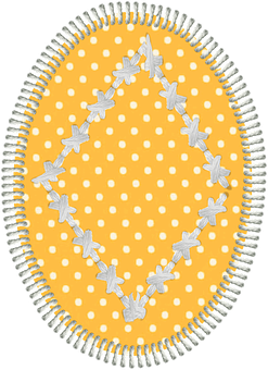 Polka Dot Easter Egg Design PNG image