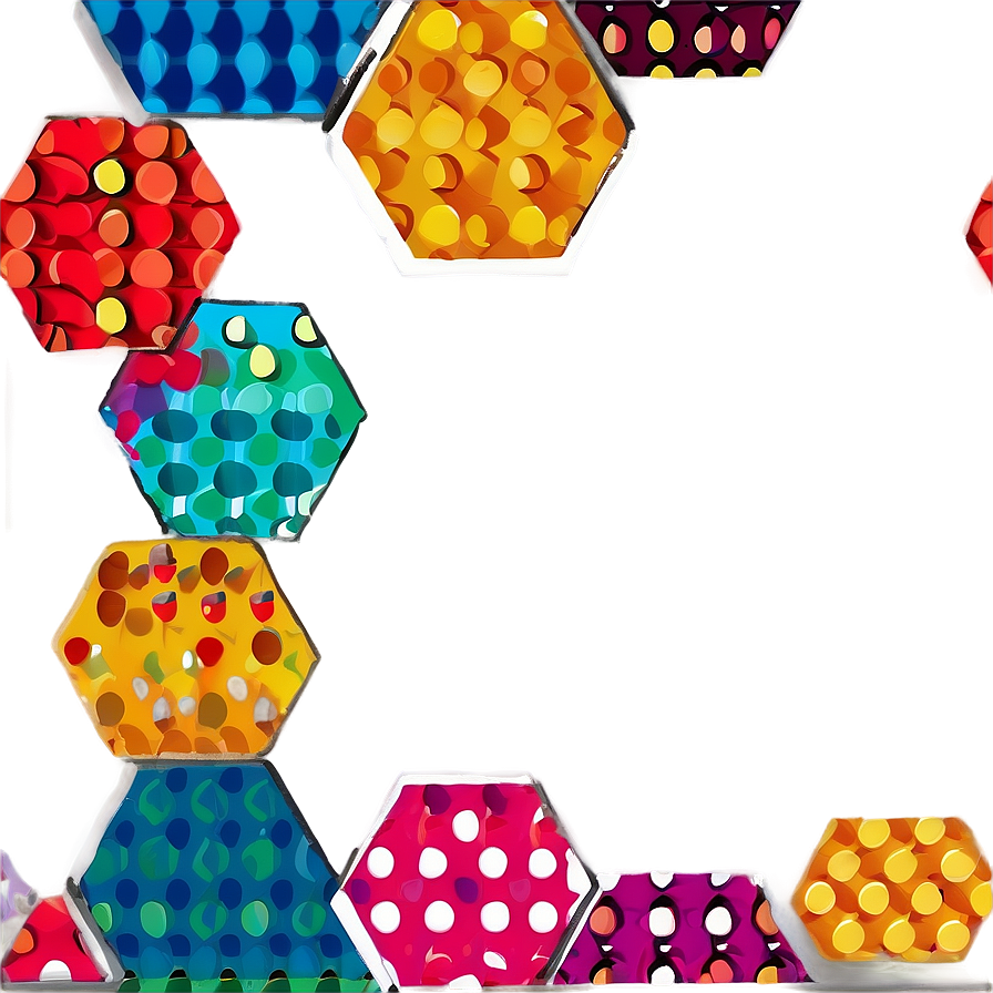 Polka Dot Hexagon Pattern Png 11 PNG image