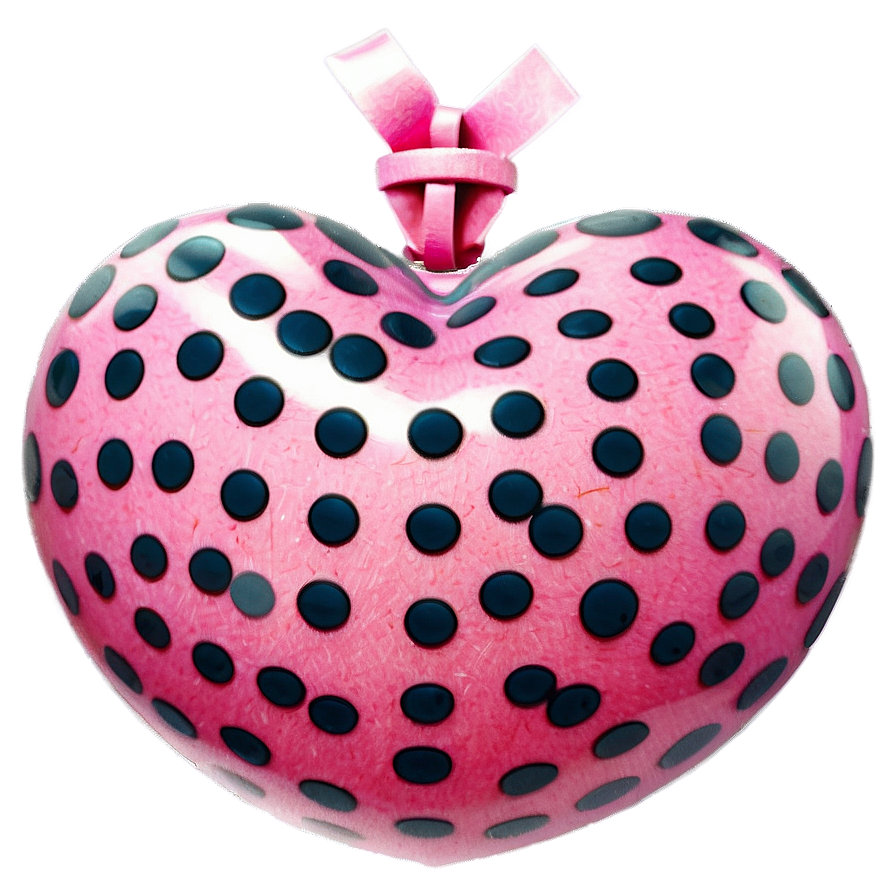 Polka Dot Pink Heart Png Hth20 PNG image