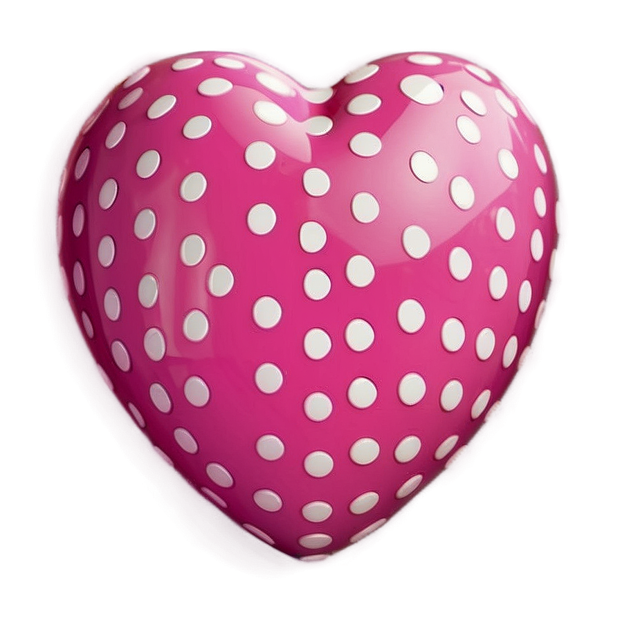 Polka Dot Pink Heart Png Reo36 PNG image