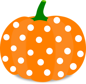 Polka Dot Pumpkin Graphic PNG image