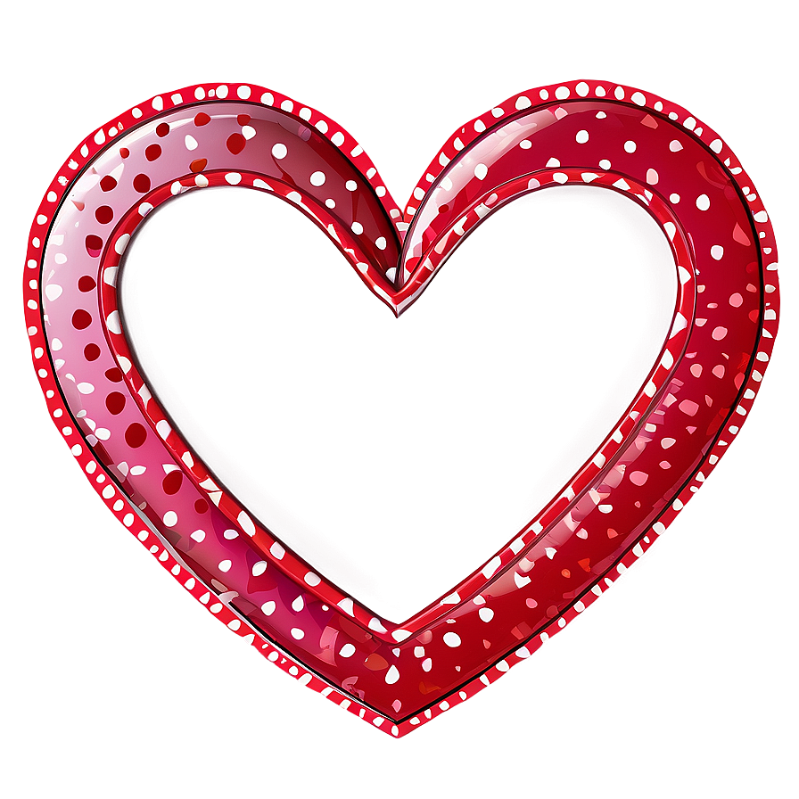 Polka Dots Valentines Frame Png Xig30 PNG image