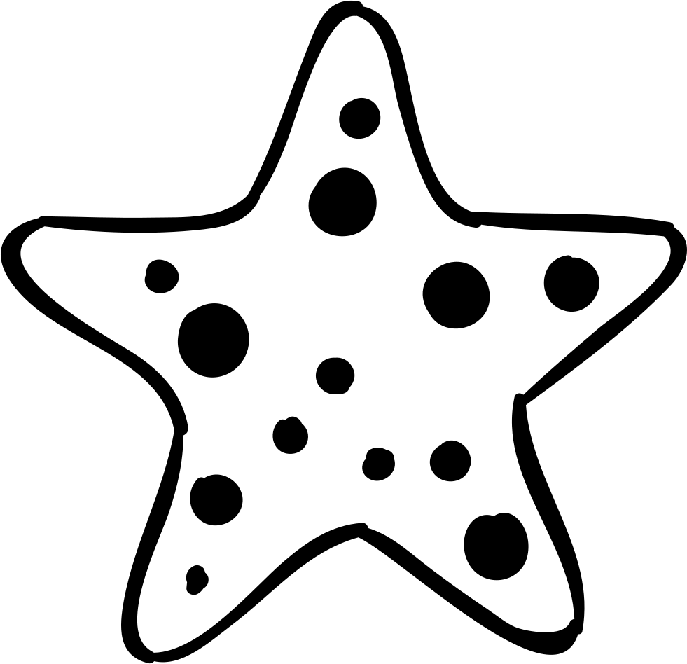 Polka Dotted Starfish Clipart PNG image