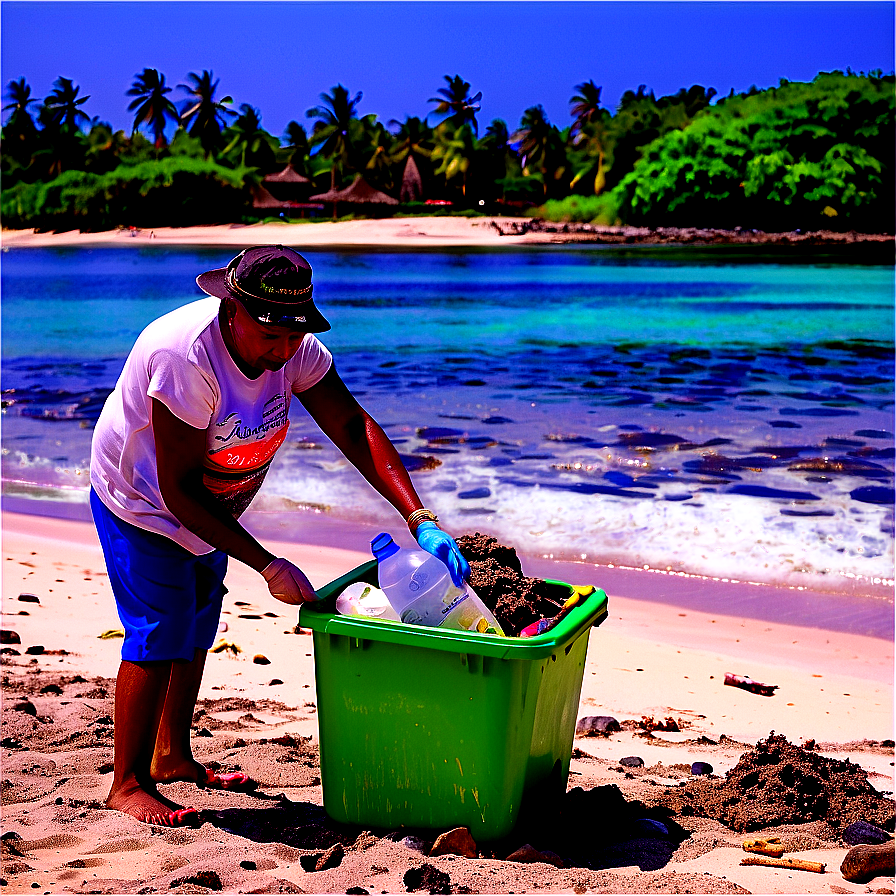 Polluted Beach Cleanup Png Fmn70 PNG image