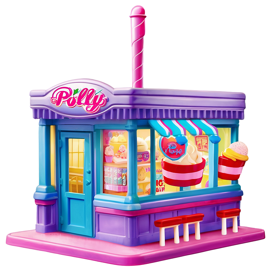 Polly Pocket Ice Cream Shop Png Cdx PNG image