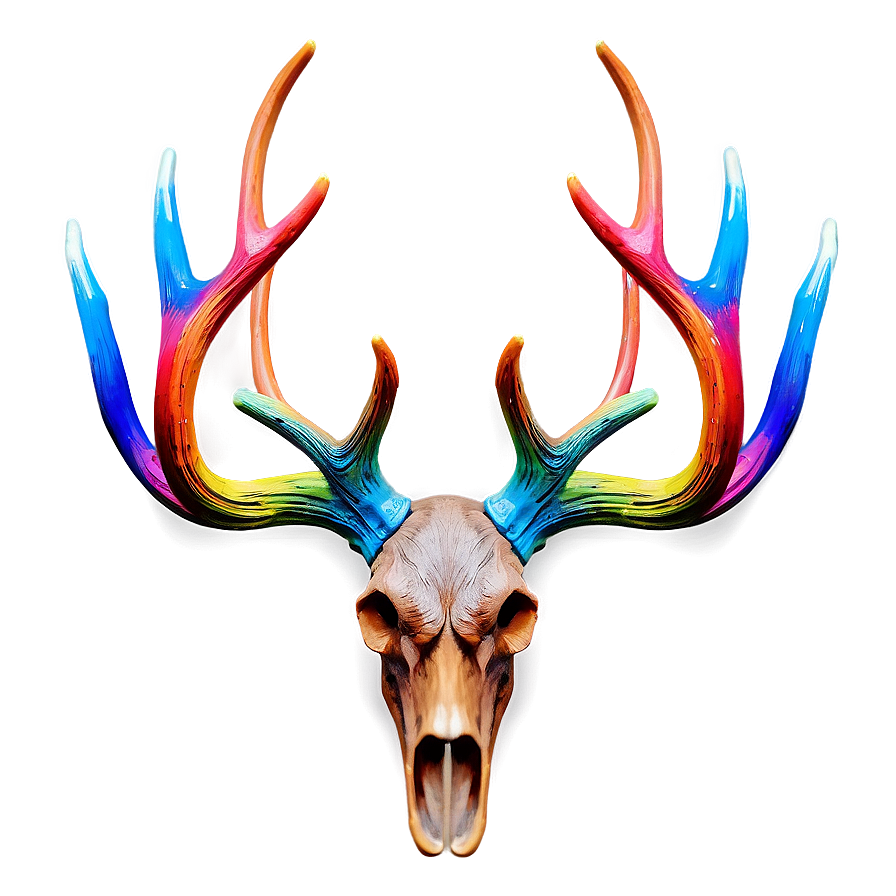 Polychromatic Deer Antler Png 06122024 PNG image