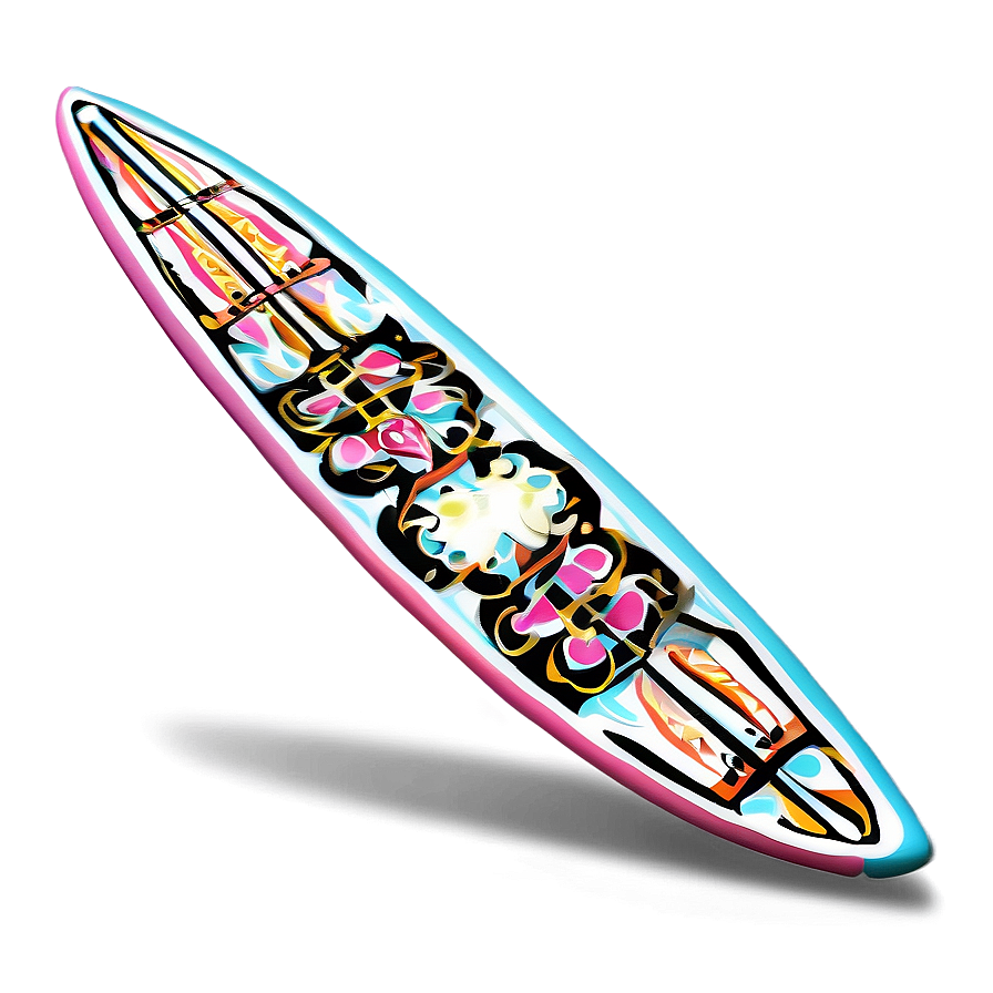 Polynesian Inspired Surfboard Png 64 PNG image