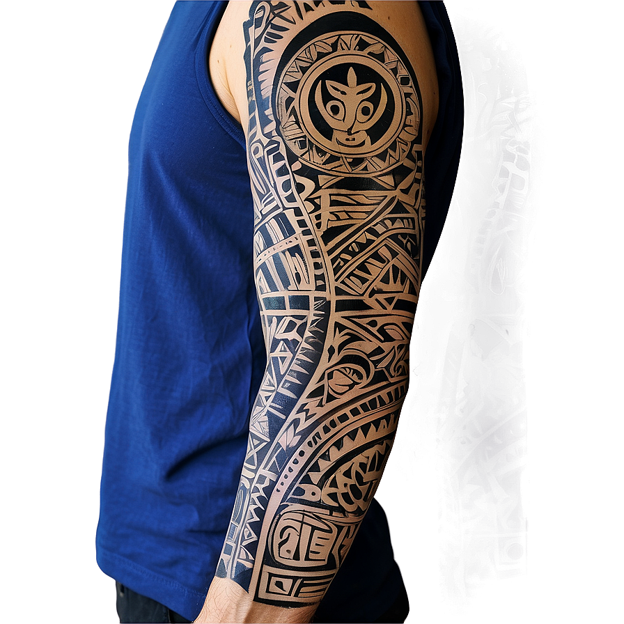 Polynesian Tattoo Sleeve Png 06122024 PNG image