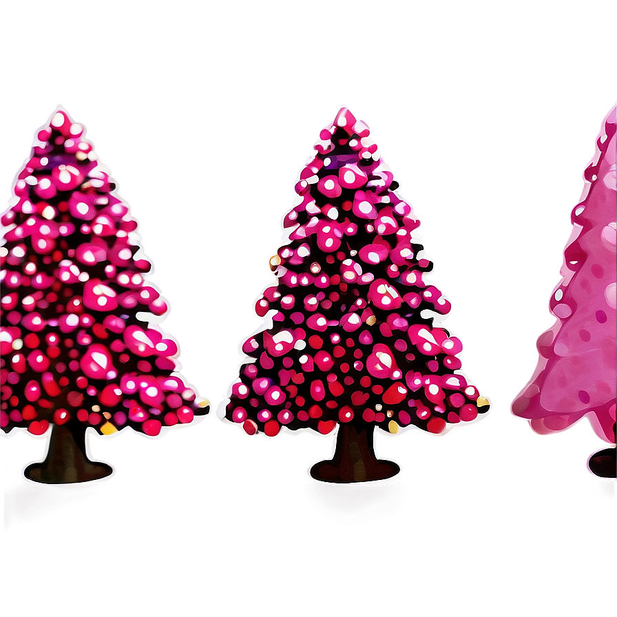 Pomegranate Pink Christmas Tree Png Qrm PNG image