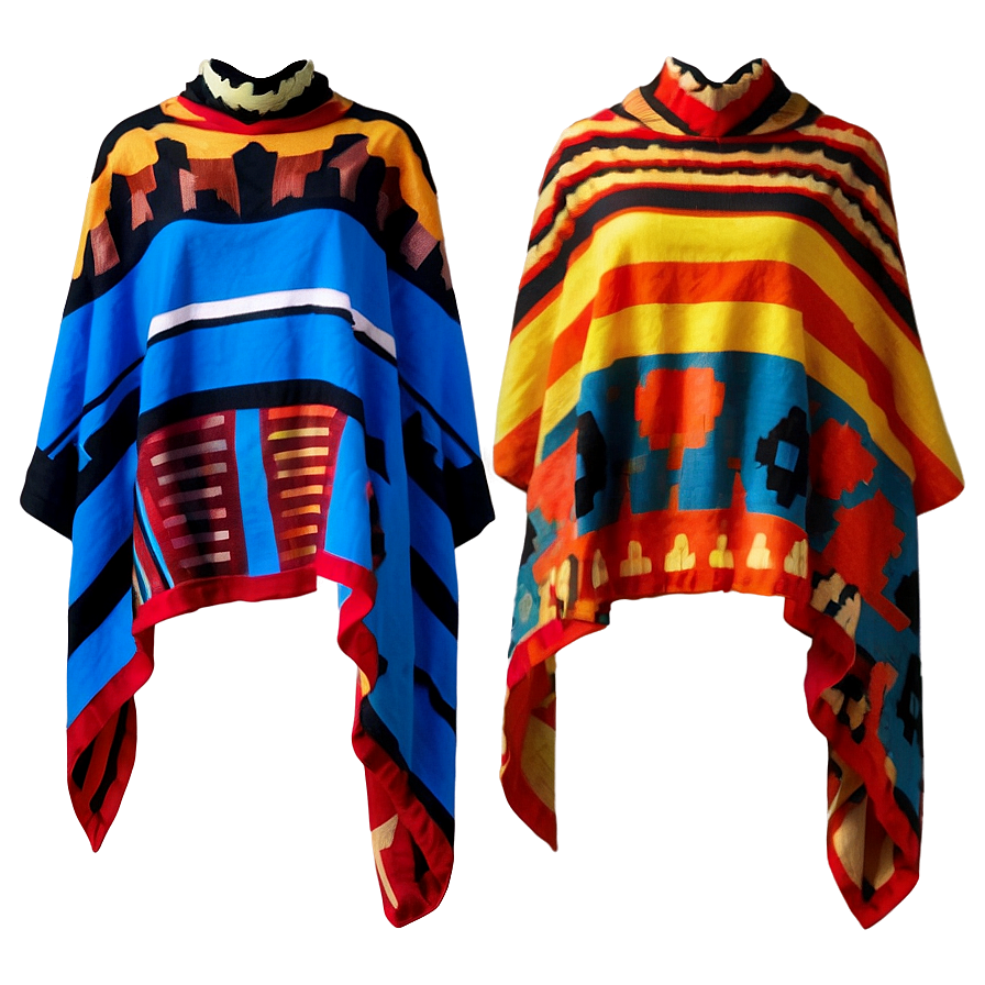 Poncho In Bold Prints Png 06272024 PNG image