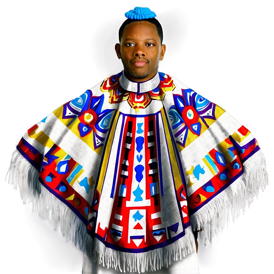 Poncho In Cultural Attire Png 06272024 PNG image