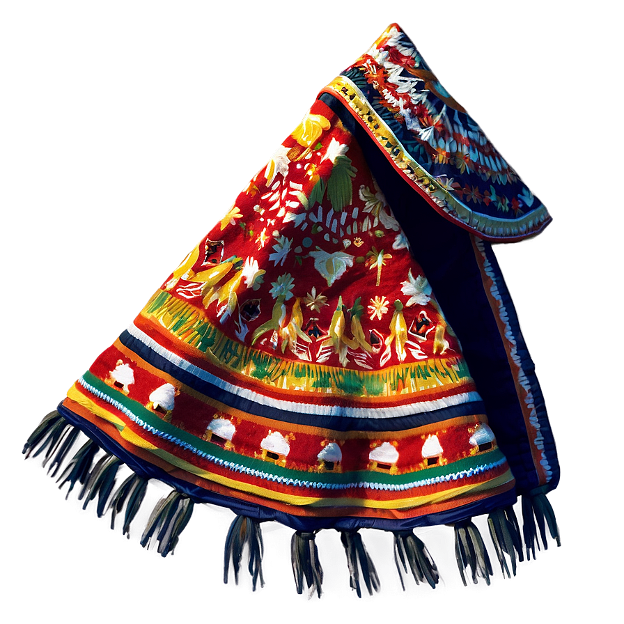 Poncho In Cultural Attire Png 72 PNG image