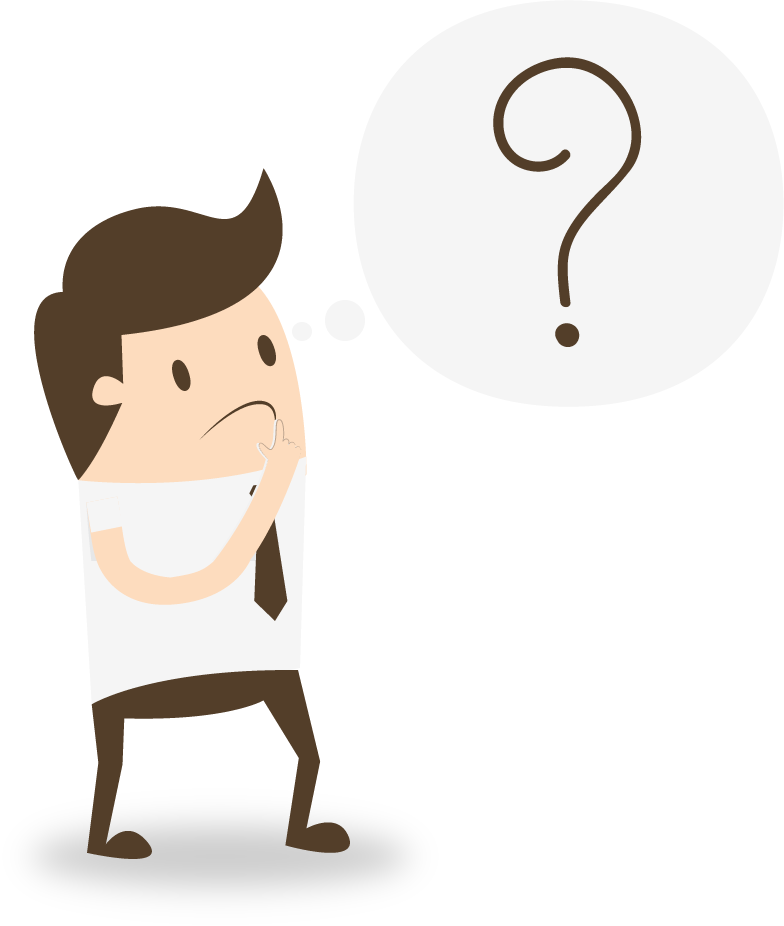 Pondering Manwith Question Mark PNG image