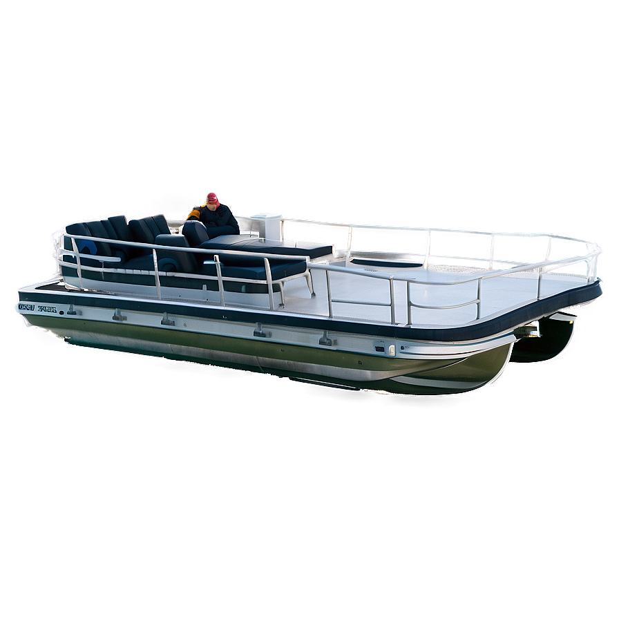 Pontoon Boat On Crystal Clear Waters Png 06292024 PNG image