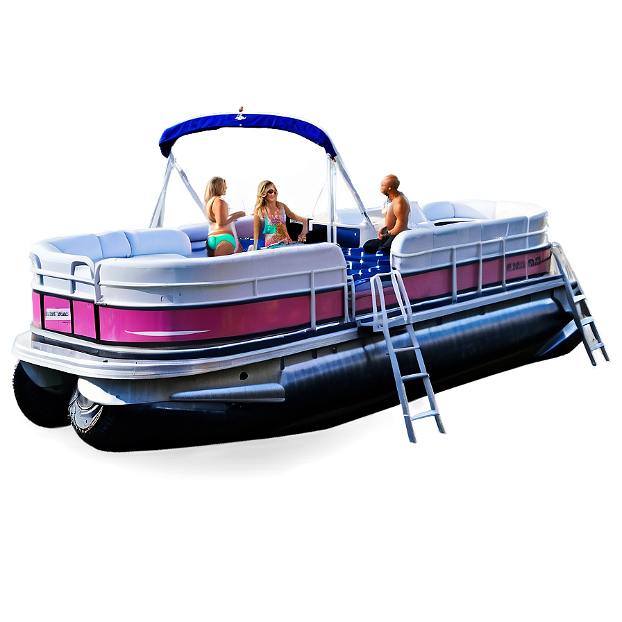 Pontoon Boat Sunset Party Png Guf PNG image