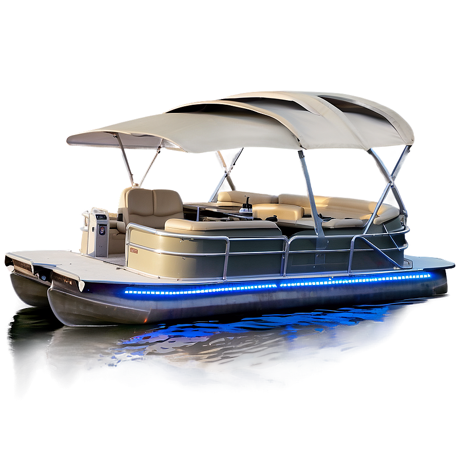 Pontoon Boat With Led Lighting Png Tko20 PNG image