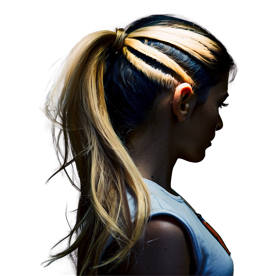 Ponytail For Long Hair Png Wxh PNG image