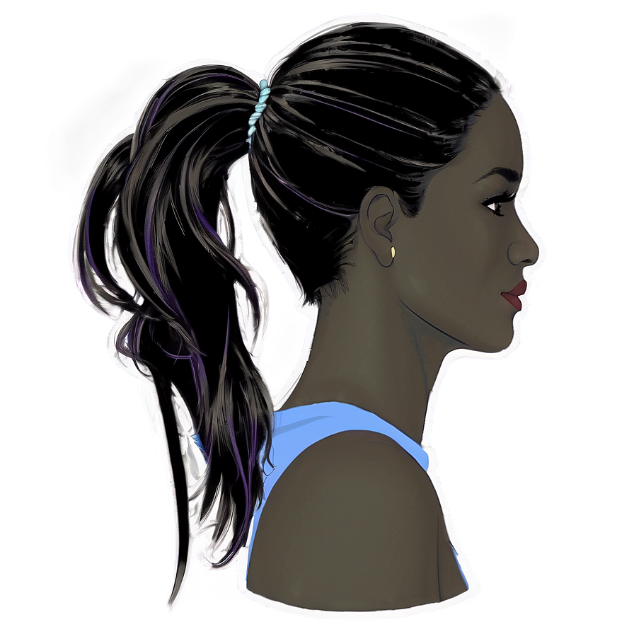 Ponytail For Prom Png Tpp PNG image