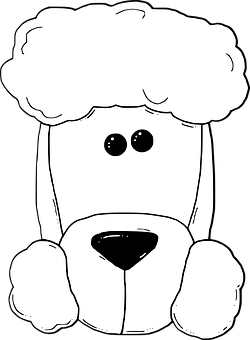 Poodle Outline Vector PNG image