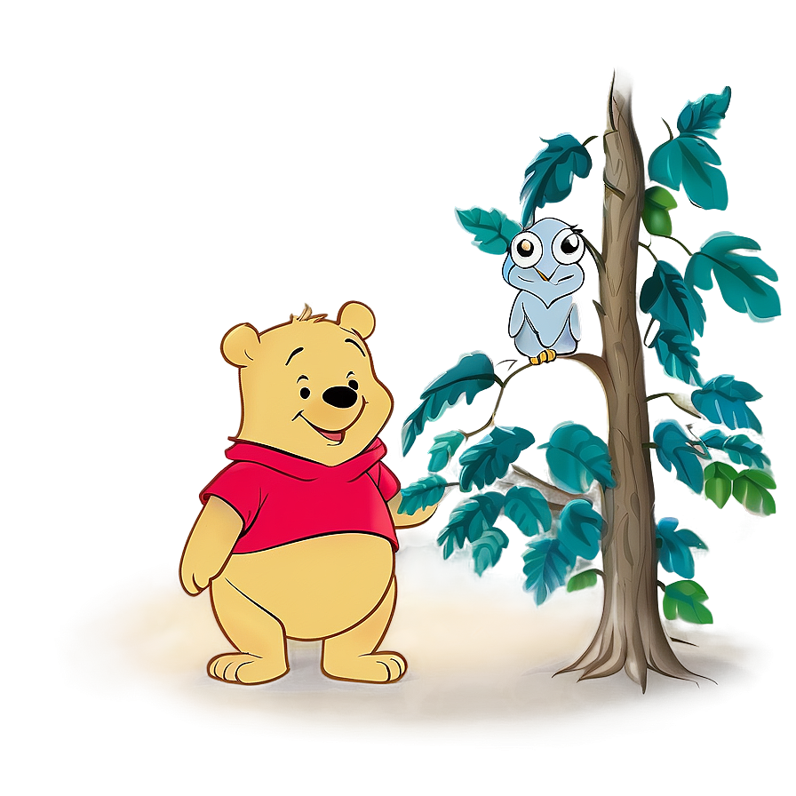 Pooh Bear And Owl Png Ghj PNG image