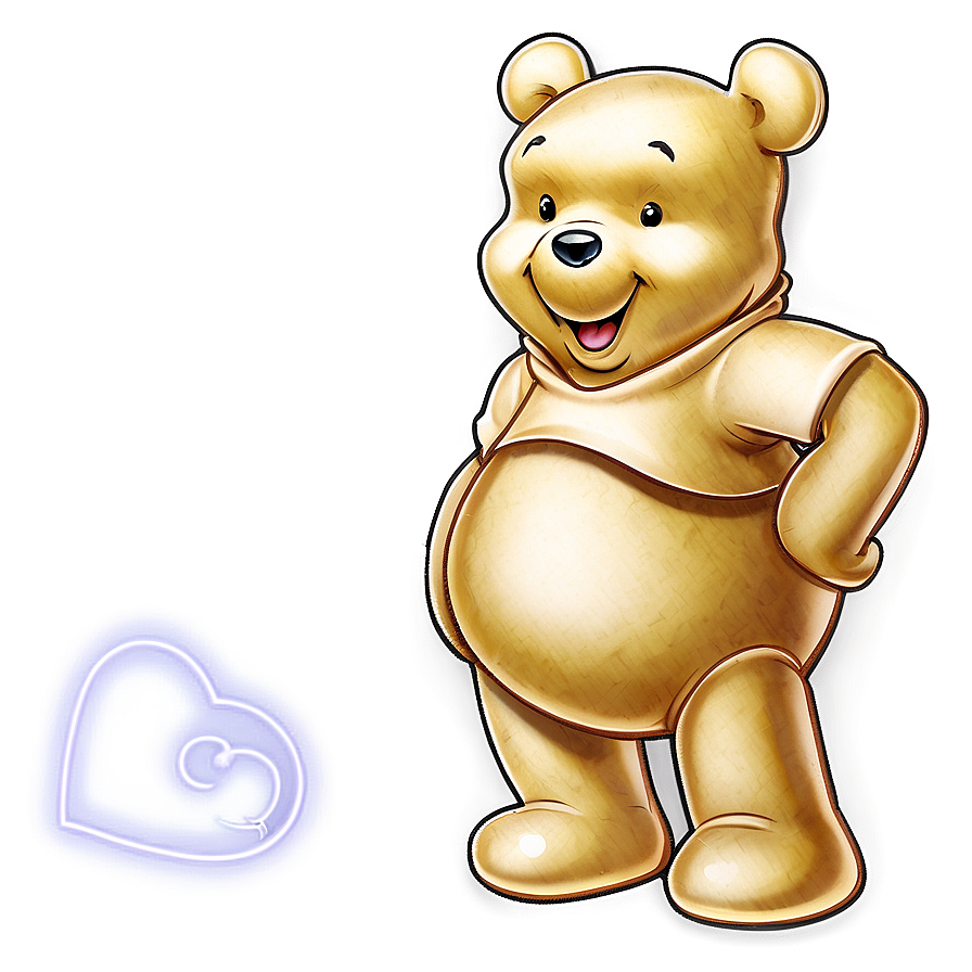 Pooh Bear In Love Png 06202024 PNG image