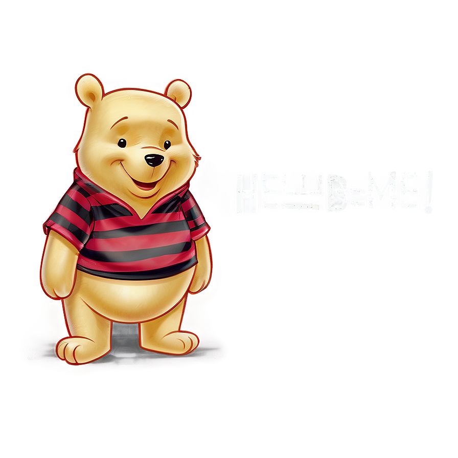 Pooh Bear Saying Hello Png 06202024 PNG image