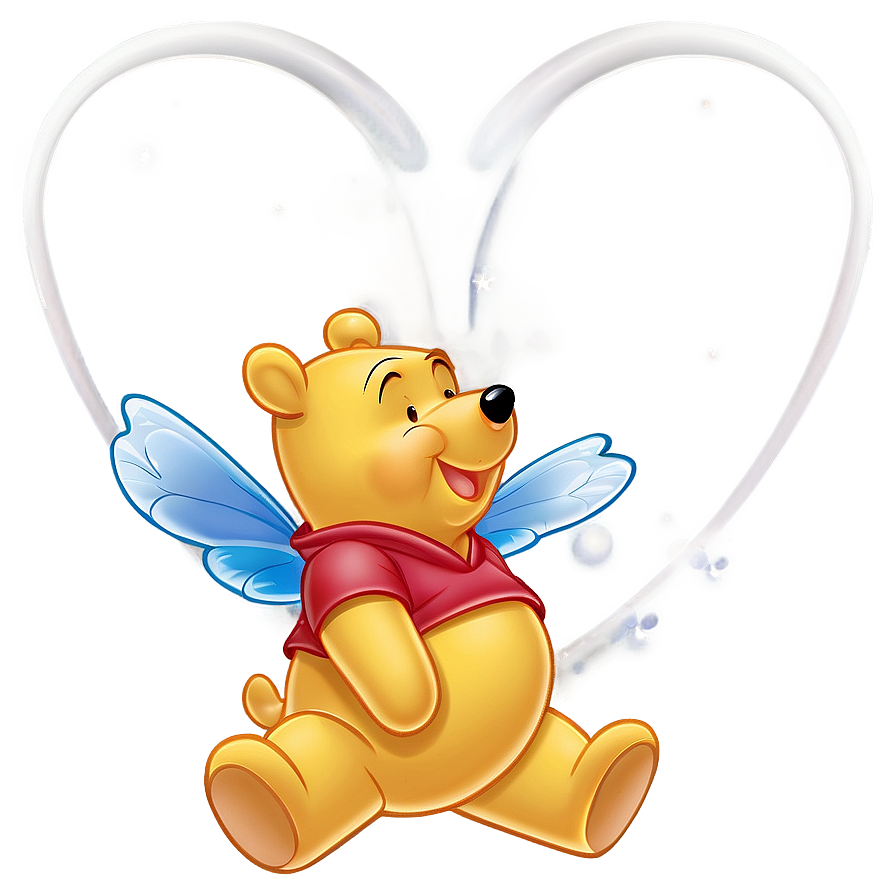 Pooh Bear With Butterfly Png Crk PNG image