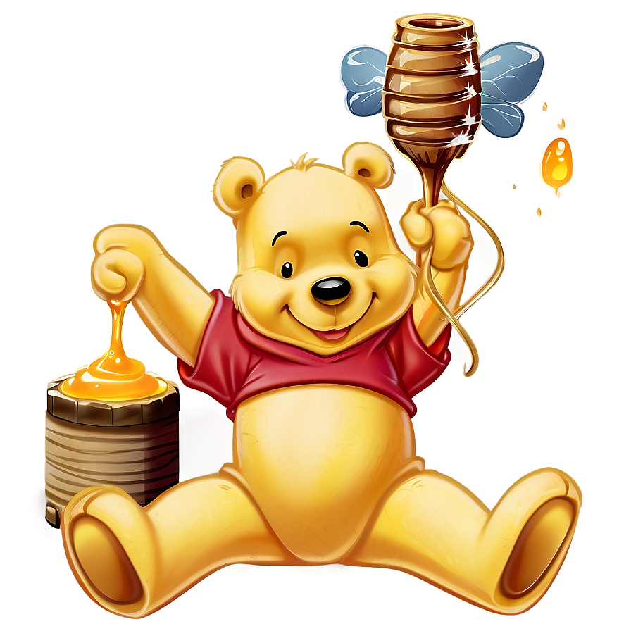 Pooh Bear With Honey Png Uye30 PNG image