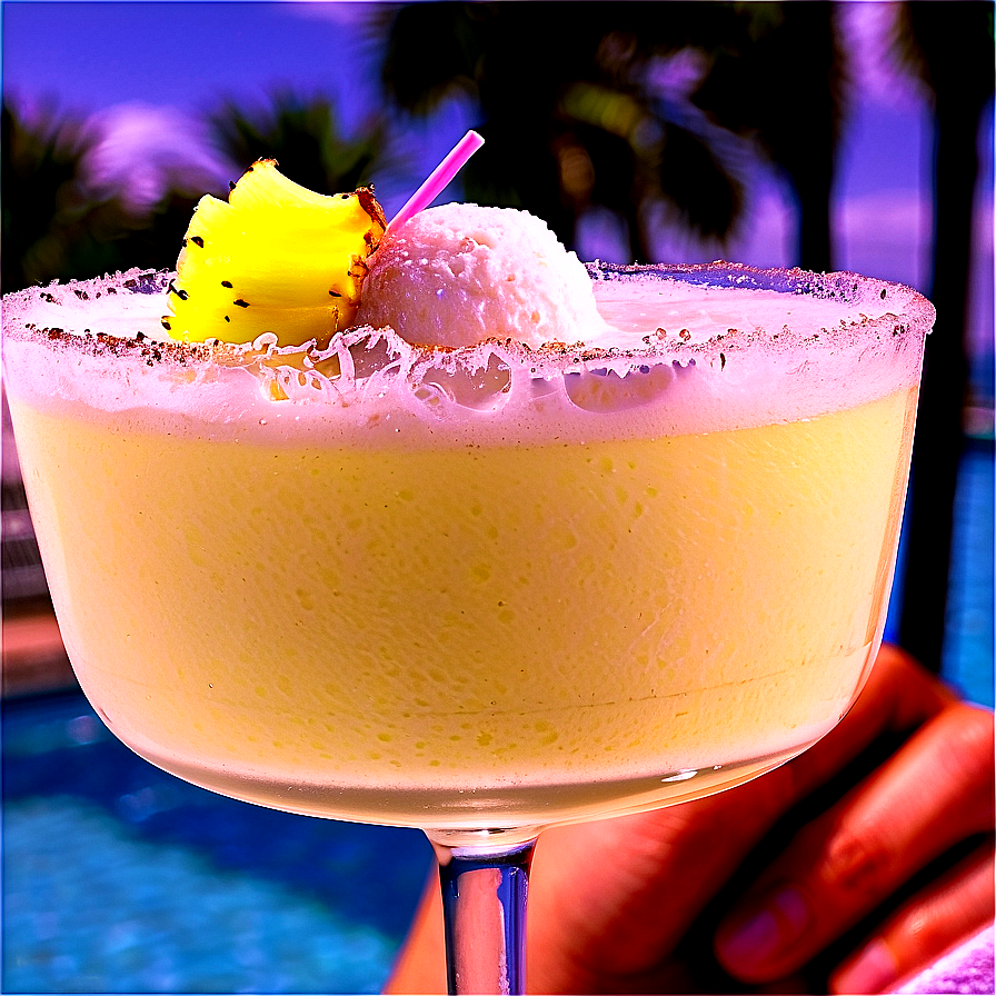 Poolside Pina Colada Enjoyment Png 33 PNG image