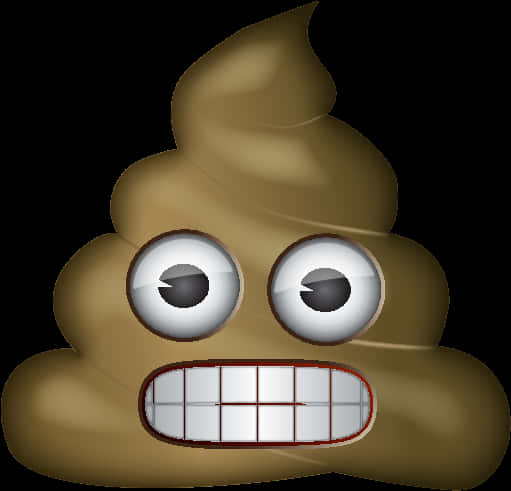 Poop Emoji With Face Expression PNG image