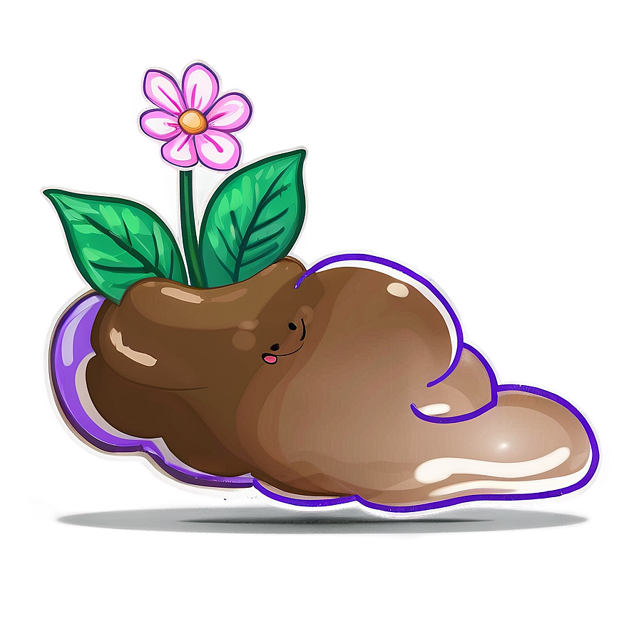 Poop With Flowers Png 05232024 PNG image