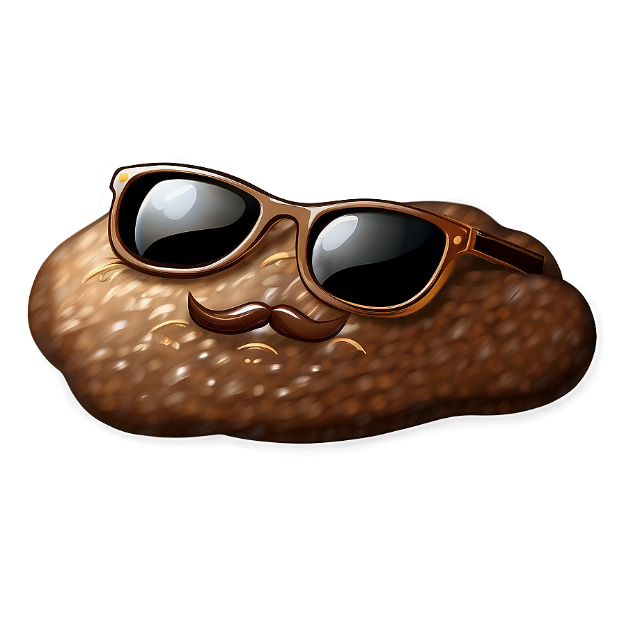 Poop With Sunglasses Emoji Png Ija25 PNG image