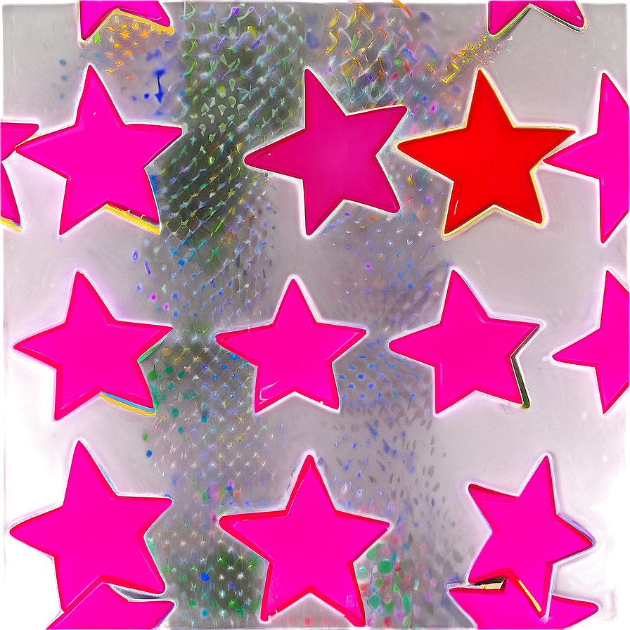 Pop Art Pink Stars Png Irr25 PNG image