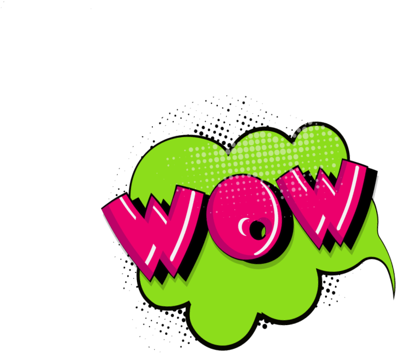 Pop Art Wow Expression PNG image