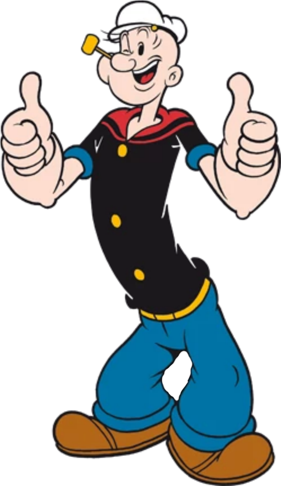 Popeye Double Thumbs Up PNG image