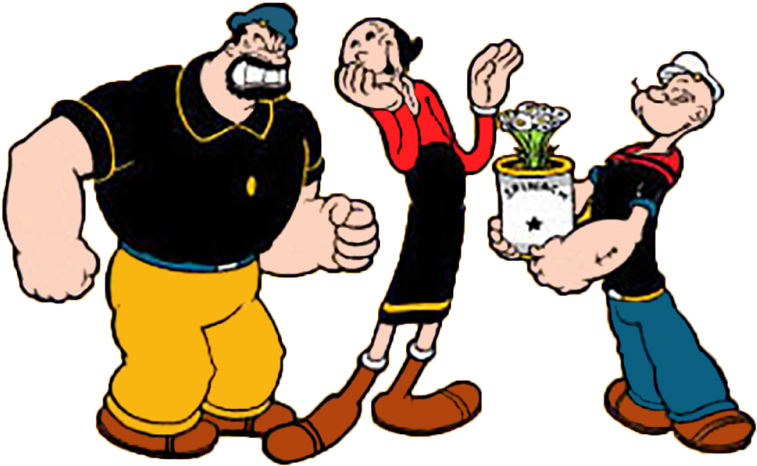 Popeye Olive Bluto Standoff PNG image