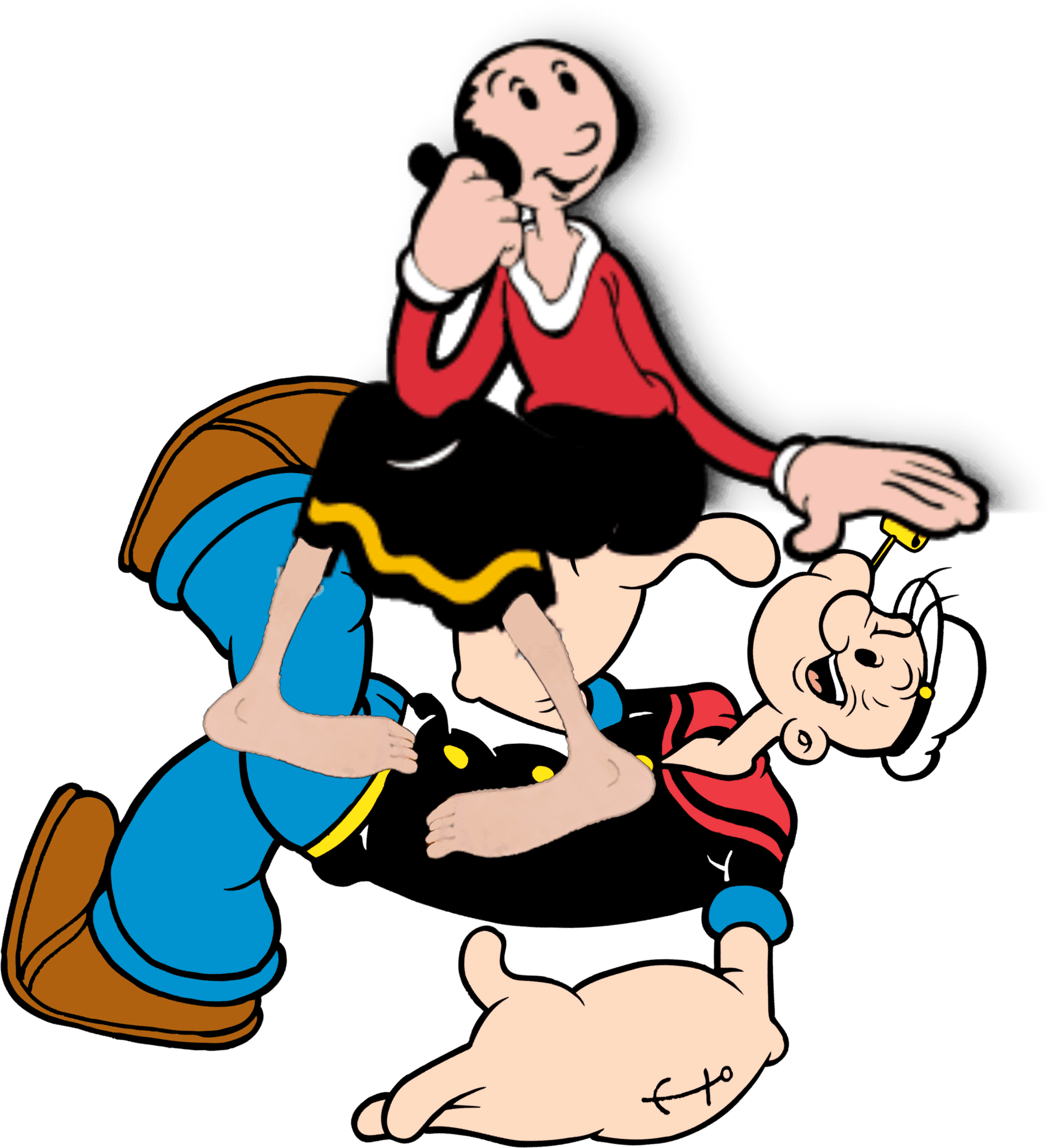 Popeyeand Olive Oyl Cartoon PNG image