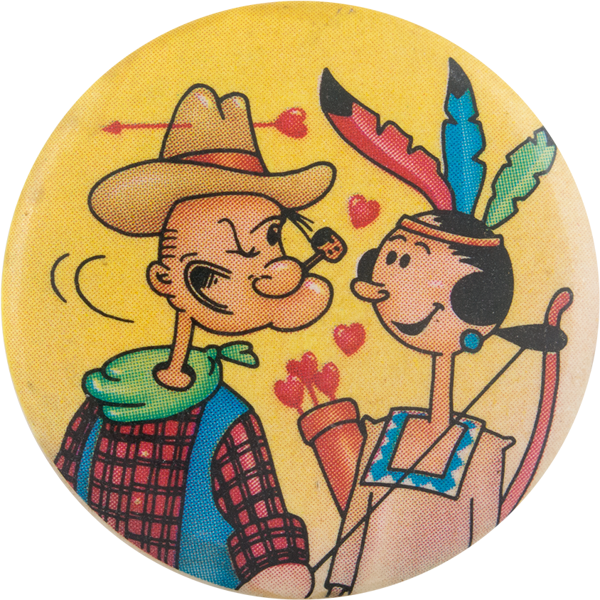 Popeyeand Olive Western Love PNG image