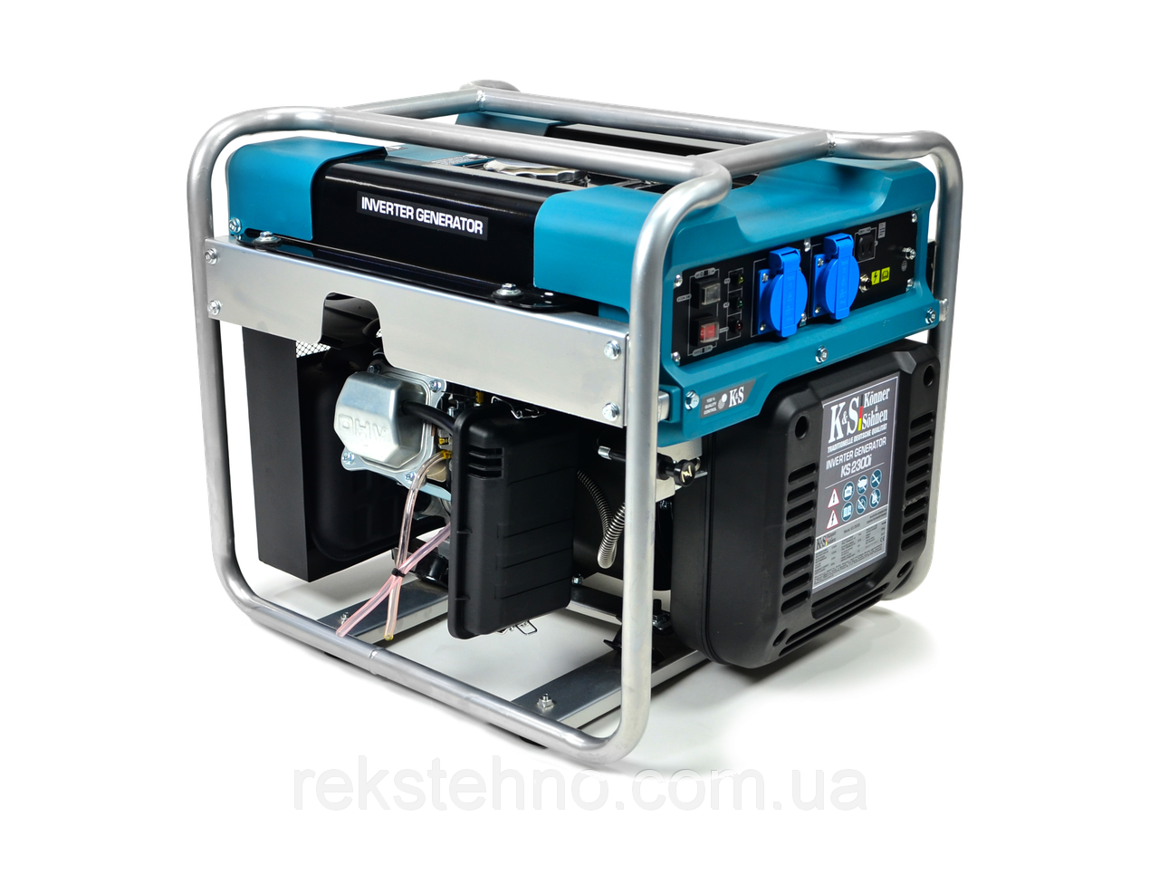 Portable Inverter Generator Blueand Black PNG image